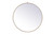 Kitchen And Bath Metal Frame Round Mirror With Decorative Hook 39 Inch In Brass Mr4739Br
