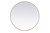 Kitchen And Bath Metal Frame Round Mirror 39 Inch In Brass Mr4839Br