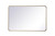 Kitchen And Bath Soft Corner Metal Rectangular Mirror 27X40 Inch In Brass Mr802740Br