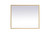 Kitchen And Bath Pier 30X36 Inch Led Mirror With Adjustable Color Temperature 3000K 4200K 6400K In Brass Mre63036Br