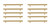 Kitchen And Bath Dior 7 9 16 Center To Center Brass Bar Pull Multipack Set Of 10 Pl402 7 Br 10Pk