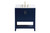Kitchen And Bath 30 Inch Single Bathroom Vanity In Blue With Backsplash Vf16030Bl Bs