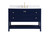 Kitchen And Bath 48 Inch Single Bathroom Vanity In Blue With Backsplash Vf16448Bl Bs