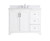 Kitchen And Bath 42 Inch Single Bathroom Vanity In White With Backsplash Vf17042Wh Bs