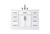 Kitchen And Bath Vanity Cabinet 2Dr7Dw 48 W X 22 D X 35 H White Vf29748Wh