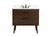 Kitchen And Bath 36 Inch Single Bathroom Vanity In Walnut With Backsplash Vf41036Mwt Bs
