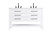 Kitchen And Bath Vanity Cabinet 4Dw 54 W X 22 D X 34 H White Vf60554Dwh