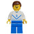 Lego Soccer Player White Blue Team With Shirt 11 Soc085