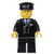 Lego Airport Pilot Black Legs Black Hat Air002