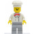 Lego Chef Light Bluish Gray Legs Moustache Chef011