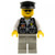 Lego Police Sheriff Star And 2 Pockets Light Gray Legs White Arms Black Hat Cop028