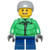 Lego Winter Jacket Zipper Dark Blue Short Legs Light Bluish Gray Sports Helmet Cty336