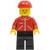 Lego Jacket Red With Zipper Red Arms Black Legs Red Construction Helmet Jred016