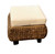 Cabana Grand Ottoman, Stool, Hand Woven, Mahogany Frame, Neutral Fabrics 10258478 By AFD