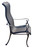 Wyndemere Chair Dining Outdoor, Patio, High Back, Arm, Aluminum, Woven, Black, Bridgeton Moore Patio 11266648 By AFD