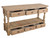 Farmhouse Rustic Wood 6 Drawer Console Sofa Hall Table 12005388 By AFD