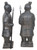 Pair Of Standing Soldiers 40" Tall With Black Earthy Finish 12015842 By AFD