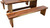 Dining Set Of 3 , Live Edge, Suar Wood, Dining Table With 2 Natural Benches 79 Inch 12019155 By AFD