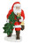 Christmas Santa Clause Carrying A Christmas Tree Decorative Statue 24"H 12025197 By AFD