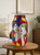 Picasso Style Handpainted Vase 24In 12027592 By AFD