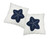 Anne Home - White Pillow Blue Star Set Of 2 AB903 By OMH