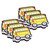 Ashley Magnetic Whiteboard Eraser, School Bus, Pack Of 6 ASH10018-6