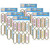 Ashley Magnetic Die-Cut Timesavers & Labels, Confetti Classroom Subjects, 8 Per Pack, 6 Packs ASH19007-6