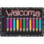 Ashley The Original Fun Mat, Welcome Mat, 15.5" X 23.5", Colored Pencils Welcome ASH91540