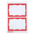 Sicurix Adhesive Badges, Red Border, Pack Of 100 BAU67642