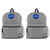 Bazic 16" Basic Backpack, Gray, Pack Of 2 BAZ1041-2