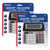 Bazic 12-Digit Dual Power Desktop Calculator With Adjustable Display, Pack Of 2 BAZ3012-2