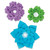 Happily Creatively Inspired Blue, Purple, Green Flowers Dimensional Accent CD-107007