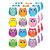 Carson Colorful Owls Cut-Outs, 36 Per Pack, 3 Packs CD-120107-3