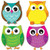 Carson Colorful Owls Mini Cut-Outs, Pack Of 36 CD-120195