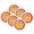 Ready Jumbo Circular Washable Stamp Pad - Orange - 5.75" Dia. - Pack Of 6 CE-6602-6