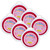 Ready Jumbo Circular Washable Stamp Pad - Pink - 5.75" Dia. - Pack Of 6 CE-6609-6
