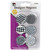 Charles Designer Button Style Magnets, Assorted Designs, Black/White, Pack Of 6 CHL35906