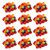 Charles Pom-Poms 1", Assorted Hot Colors, 50 Per Pack, 12 Packs CHL69516-12