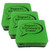 Charles Dry Erase Whiteboard Magnetic Eraser, 2 X 2 Inch, Green/Black, 12 Per Pack, 3 Packs CHL74542-3