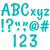 Creative Stylish Turquoise 4" Designer Letters, 235/Pack CTP8577