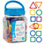 Edxeducation Geo Links - Mini Jar - Set Of 144 - Linking Shapes - 6 Colors CTU14126