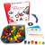 Edxeducation Funplay Attribute Beads - 72 Wooden Lacing Beads + 2 Laces + 40 Activities + Messy Tray CTU40152