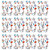 Eureka Cat In The Hat Characters Window Clings, 12 Sheets EU-836025-12