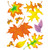Eureka Fall Leaves Window Clings, 1 Sheet EU-836550