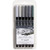 Lyra Aqua Brush Duo Dual Tip Marker Set, Gray Assorted Colors, 6 Pieces LYXL6521063
