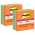 Post-It Super Sticky Notes, 3 In X 3 In, Energy Boost Collection, 5 Pads/Pack, 2 Packs MMM6545SSUC-2