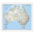 National Australia Classic Map, Laminated, 30.25" X 27" NGMRE00620146