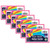 Pacon Index Cards, 5 Super Bright Assorted Colors, 0.25" Ruled, 3" X 5", 75 Cards Per Pack, 6 Packs PAC1726-6