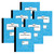 Pacon Composition Book, Grade 2, Blue Marble, 3/4" X 3/8" X 3/8" Ruled, 9-3/4" X 7-3/4", 24 Sheets, Pack Of 6 PACMMK37138-6