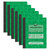 Pacon Dual Ruled Composition Book, Green, 1/4 In Grid And 3/8 In (Wide) 9-3/4" X 7-1/2", 100 Sheets, Pack Of 6 PACMMK37162-6